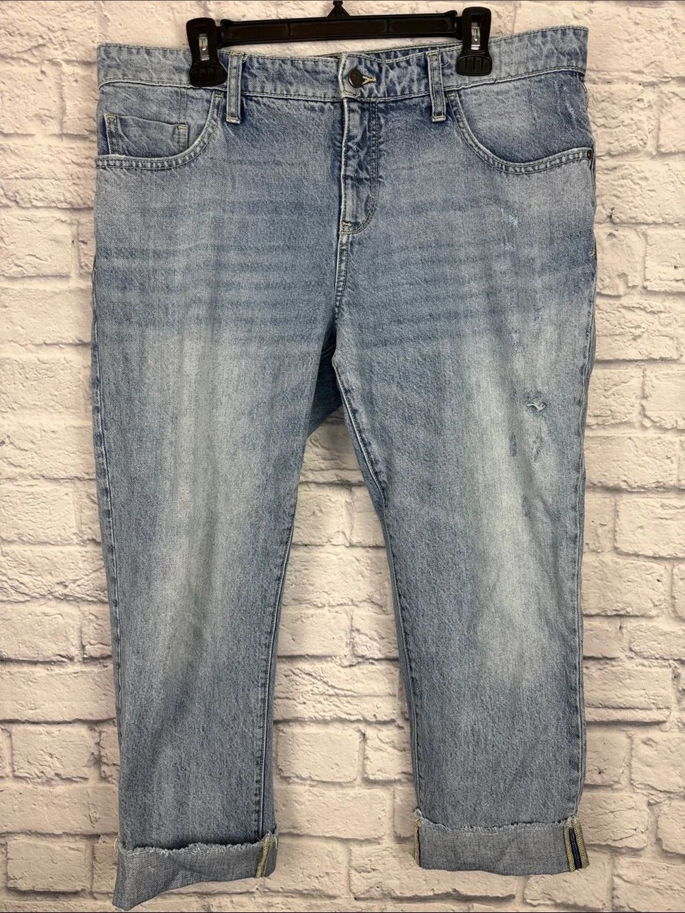 Anthropologie Pilcro and the Letterpress Hyphen Jeans Cuff Hem Size 32